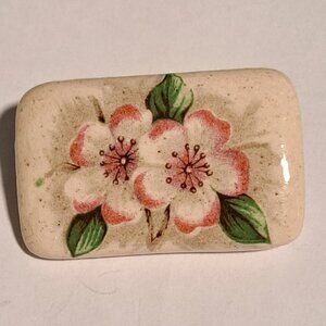 flower rectangle brooch